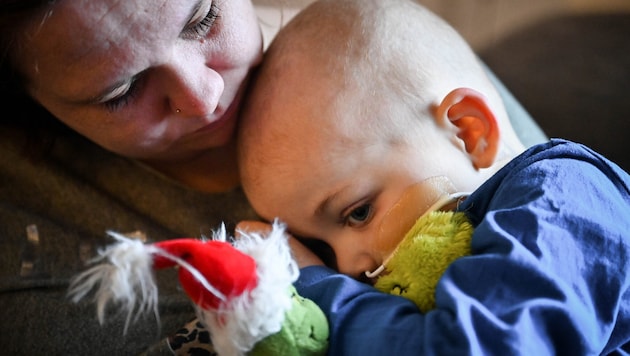 Mama Melanie mit ihrem großen Kämpfer