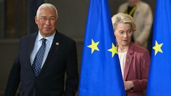 EU-Ratspräsident António Costa und Kommissionschefin Ursula von der Leyen wollen, wenn nötig, ...
