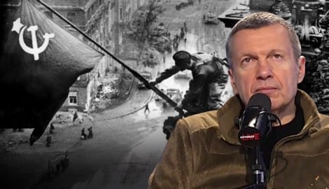 Der russische Moderator Wladimir Solowjow droht in seiner Sendung Österreich mit Krieg.