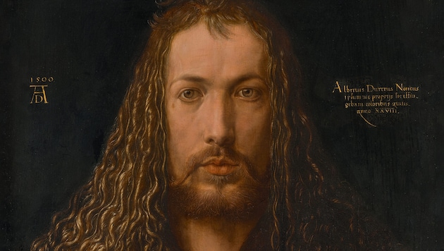 Ein Ausschnitt von Albrecht Dürers berühmtem „Selbstbildnis im Pelzrock“ (1500 oder um 1509/10)