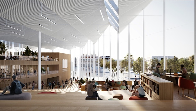 So soll das neue Entrée der Universität Klagenfurt aussehen.