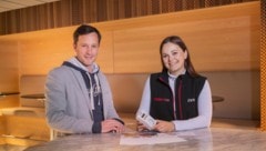 Klaus Schwertner und EVN-Energieexpertin Katharina Rauch.