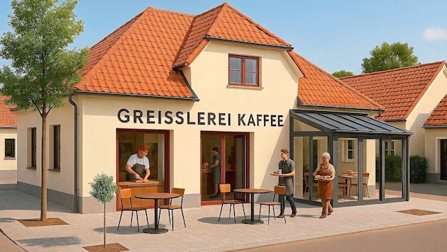 Noch existiert der neue Dorf-Treffpunkt nur auf dem Computer.