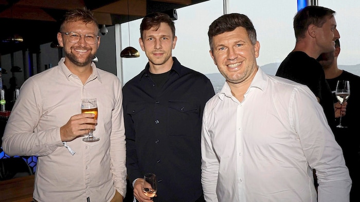 Ein kongeniales Duo: Paul Pajduch (M.) mit Andreas Schicker.