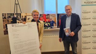 Stadträtin Sandra Wassermann mit FP-Klubchef Andreas Skorianz.