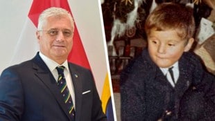 Antauer wirbt mit Foto aus Kindheit (re.): „Zu Weihnachten roch früher das Haus nach ...