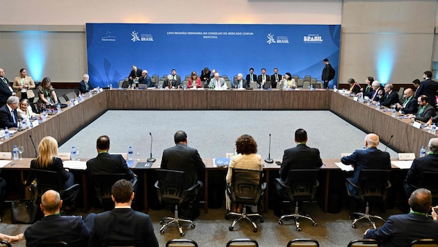 Vertreterinnen und Vertreter der Mercosur-Staaten haben sich am Freitag zu Gesprächen in ...