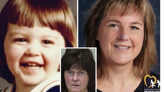 In den USA ist eine 46-Jährige (rechts) gefunden worden, die als Kind (links) von ihrer Mutter ...