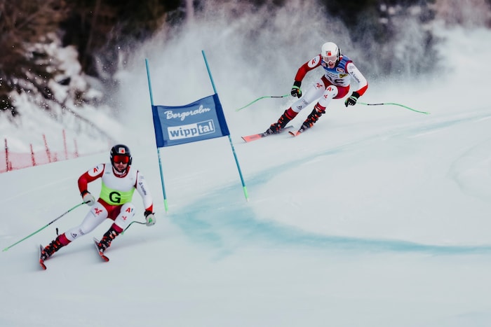 Guide Nico Haberl und Johannes Aigner in Aktion.