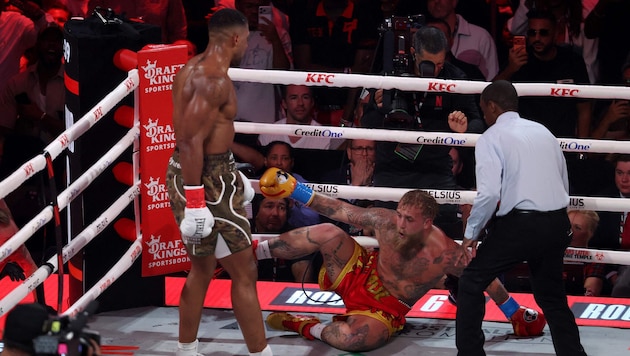 In der sechsten Runde war für Jake Paul Schluss ...