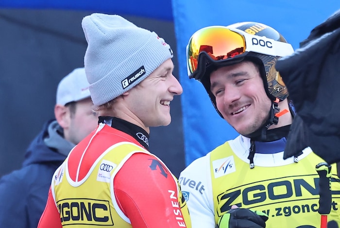 Jan Zabystran (r.) ließ sogar Marco Odermatt (l.) hinter sich.