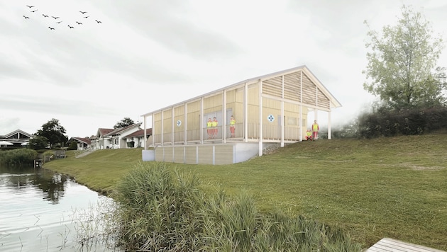 Das zukünftige Gebäude soll dem Bauentwurf gleichen.