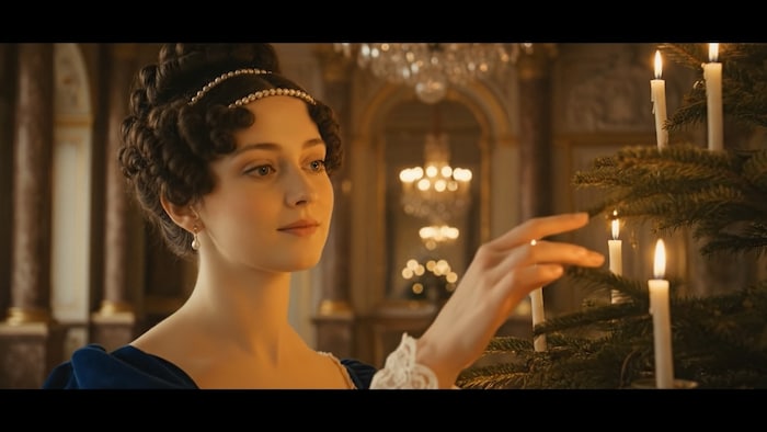 Eine schöne Prinzessin brachte den Christbaum nach Österreich.