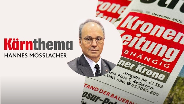 „Kärntner Krone“-Chefredakteur Hannes Mößlacher schreibt in seiner Kolumne Kärnthema über ...