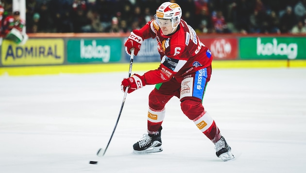 KAC-Verteidiger Tobias Sablattnig macht auch im Sturm eine gute Figur.