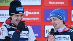 Die Rettenegger-Brüder (Thomas li.) und Stefan standen in Ramsau gemeinsam auf dem Stockerl.
