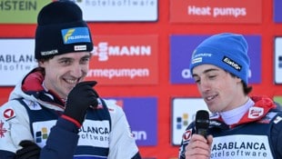 Die Rettenegger-Brüder (Thomas li.) und Stefan standen in Ramsau gemeinsam auf dem Stockerl.