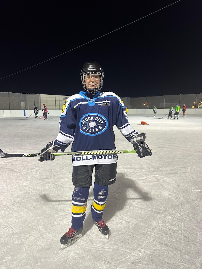 Emma Spitz beim Eishockey in Wolkersdorf.