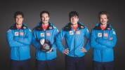 Mit Lukas und Patrick Feurstein, Jakob Greber und Noel Zwischenbrugger (v. links) sind gleich ...
