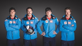 Mit Lukas und Patrick Feurstein, Jakob Greber und Noel Zwischenbrugger (v. links) sind gleich ...