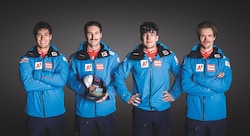 Mit Lukas und Patrick Feurstein, Jakob Greber und Noel Zwischenbrugger (v. links) sind gleich ...