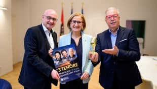 Goldenes Mikrofon: Organisator Wolfgang Übl von der Agentur Cayenne, Mikl-Leitner und Herbert ...