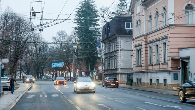 Hier, in der Nähe des Volksgartens, passierte der Vorfall