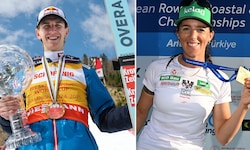 Daniel Tschofenig und Magdalena Lobnig strahlen von Kärntens Sport-Thron.