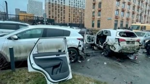 Das Auto des Generals wurde komplett zerstört.