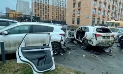 Das Auto des Generals wurde komplett zerstört.