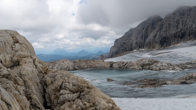 Es wird immer wärmer: Ein Gletschersee am Dachstein.