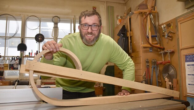 Betrieb mit langer Tradition: Aushängeschild sind bei Christian Lassacher die Schlitten.