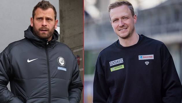 Jürgen Säumel wurde bei Sturm freigestellt – Max Senft (r.) könnte folgen.