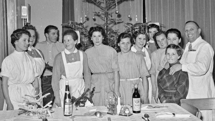 Auch im Jahr 1955 gab es Menschen, die am Heiligen Abend arbeiten mussten. Im Unfallkrankenhaus ...