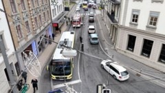 Die Unfallstelle von oben betrachtet.