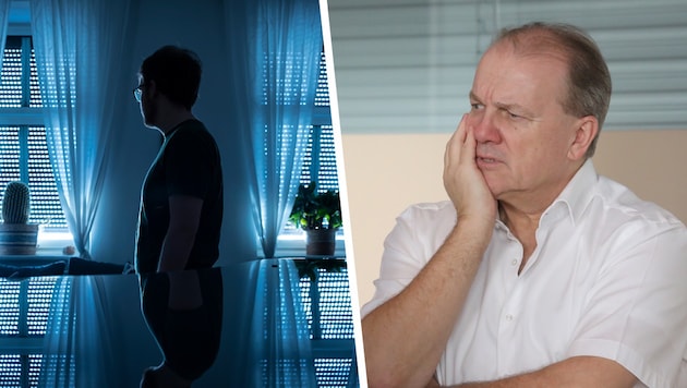 Ein nachdenklicher Gerhard Ströck im Gespräch mit der „Krone“. Li.: Ausstellung des Fotografen ...