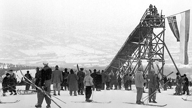 After the Second World War, tournaments were held on the Himmelhofschanze. Here is a photo from ...