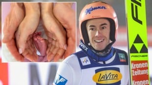 Stefan Kraft und seine Frau Marisa sind zum ersten Mal Eltern geworden.