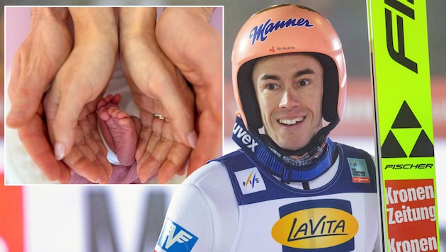 Stefan Kraft und seine Frau Marisa sind zum ersten Mal Eltern geworden.