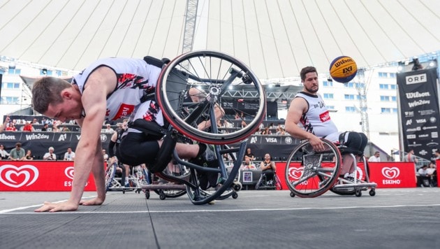 Das 3x3-Rollstuhlbasketball führte den 33-jährigen Steirer Christoph Edler (r.) bis zur WM nach ...