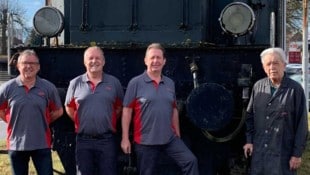 Vater Rudolf mit seinen Söhnen (v.l.n.r.) Manfred, Gerhard und Rudolf jr.