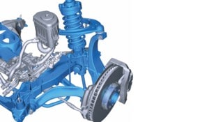 BMW setzte im ab 2008 gebauten 7er der Generation F01 auf eine Doppelquerlenkerkonstruktion an ...