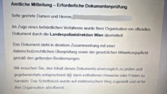 Screenshot des Betrugs-E-Mails.