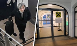 Die Polizei sucht nun nach dem Verdächtigen, der kurz vor Weihnachten eine Bank überfallen ...