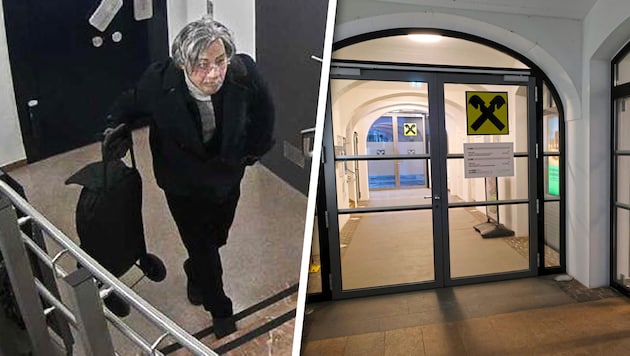 Die Polizei sucht nun nach dem Verdächtigen, der kurz vor Weihnachten eine Bank überfallen ...