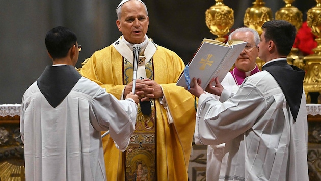Papst Leo zelebrierte seine erste Christmette im Petersdom.