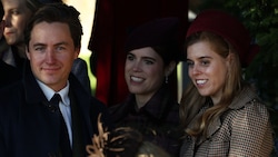 Edoardo Mapelli Mozzi (Ehemann von Beatrice) begleitete die Prinzessinnen Eugenie und Beatrice ...