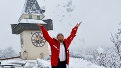 Der Grazer Uhrturm im Schnee – zu Weihnachten gab‘s diesen Anblick seit 2010 nicht mehr.