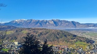 Das markante Säntis-Massiv vom Vorarlberger Säntisblick aus bewundert.