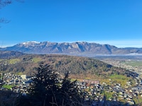 Das markante Säntis-Massiv vom Vorarlberger Säntisblick aus bewundert.
